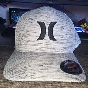 Hurley White Flex Fit Hat (L/XL)